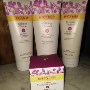 Lot 4 NIB Burt's Bees Bakuchiol Renewal Cleanser Moisturizing Cream